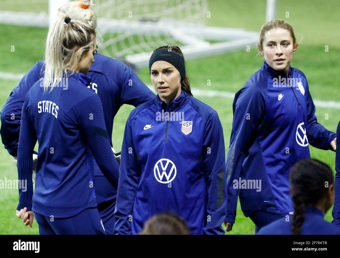 Weiter nr 13 Alex MorganUSA Frauen-Nationalmannschaft Training auf Friends Arena, vor dem Freundschaftsspiel, Schweden - USA, Stockholm, 2021-04-09 (c) Patrik C Österberg / TT Code: 2857 Stockfoto