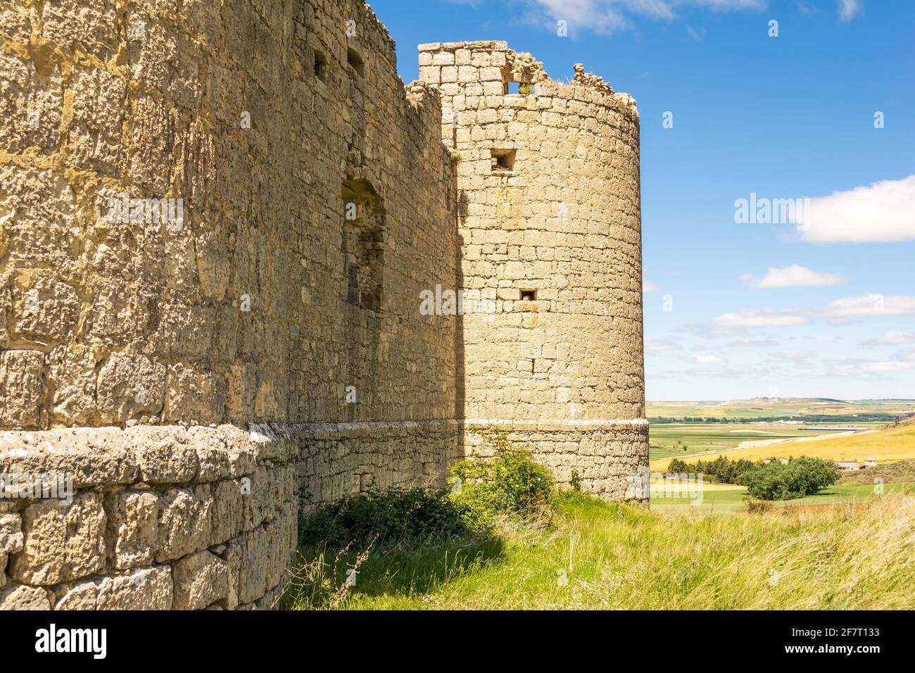 Schloss Hornillos de Cerrato in Palencia in Spanien Stockfoto