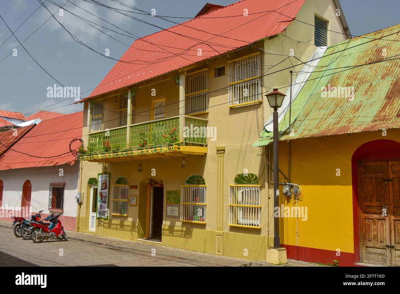 Flores ist die Hauptstadt des Departements Petén in Guatemala Stockfoto