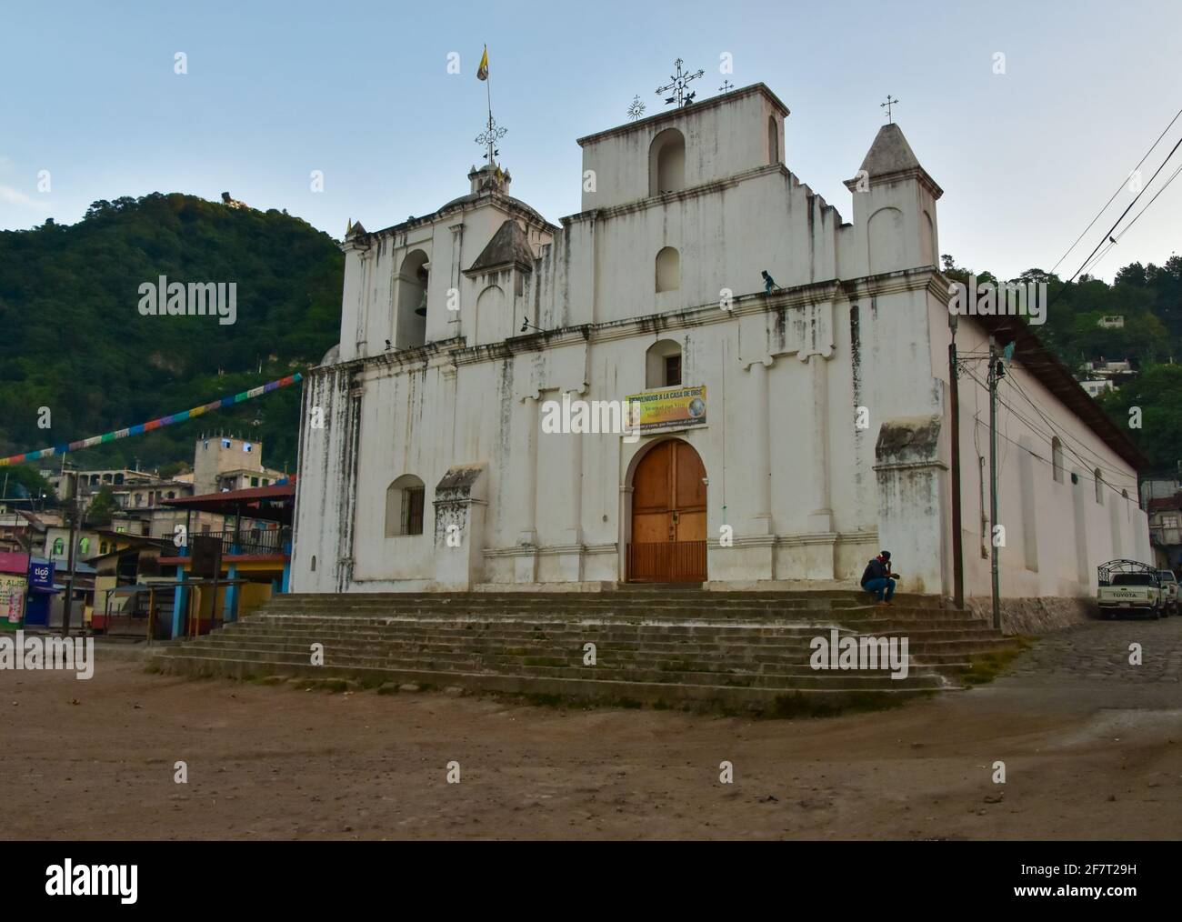 Kirche San Jorge La Laguna (Iglesia de San Jorge La Laguna) in San Jorge La Laguna, Guatemala Stockfoto