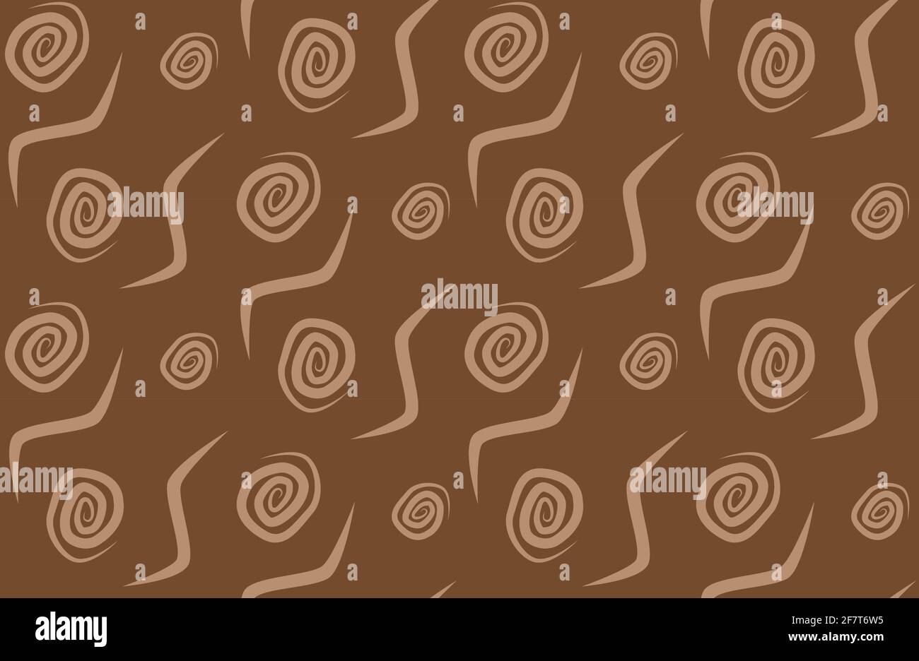 Einfaches Minimalismus-Muster mit spiralförmigen und geschwungenen Linien Formen Vektor Abbildung Stock Vektor