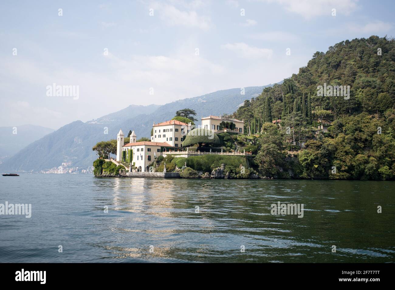 Villa del Balbianello, Comer See, Italien. Wie in Star Wars: Episode II Attack of the Clones und Casino Royale zu sehen Stockfoto