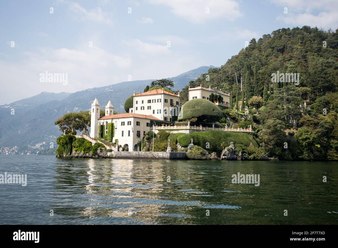 Villa del Balbianello, Comer See, Italien. Wie in Star Wars: Episode II Attack of the Clones und Casino Royale zu sehen Stockfoto