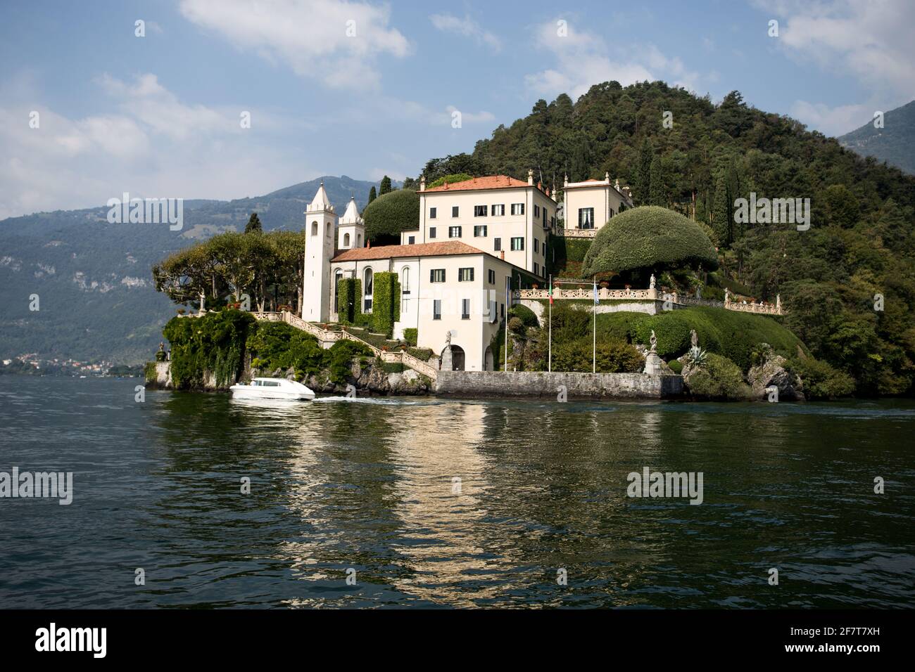 Villa del Balbianello, Comer See, Italien. Wie in Star Wars: Episode II Attack of the Clones und Casino Royale zu sehen Stockfoto