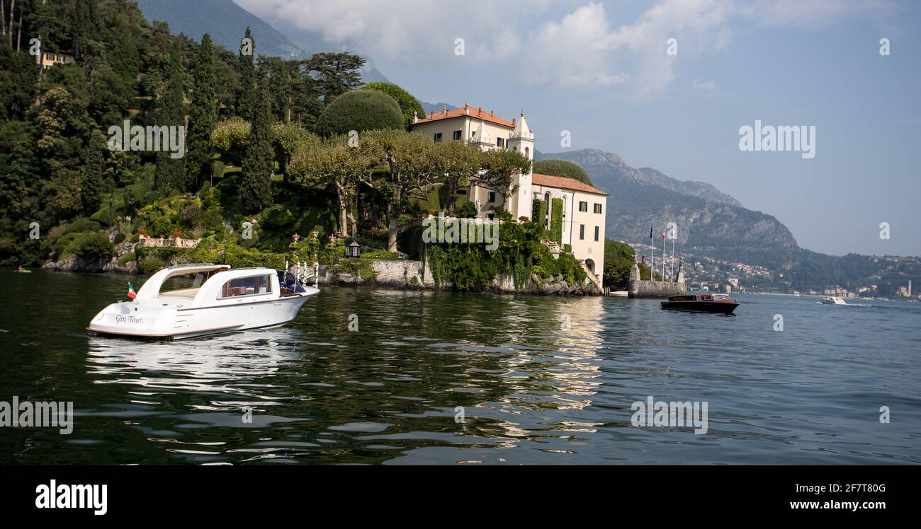 Villa del Balbianello, Comer See, Italien. Wie in Star Wars: Episode II Attack of the Clones und Casino Royale zu sehen Stockfoto