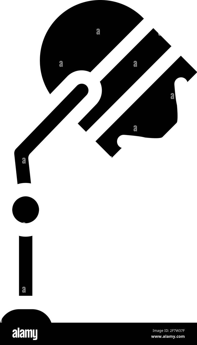 Schreibwaren Haaryer Glyphe Symbol Vektor Illustration schwarz Stock Vektor