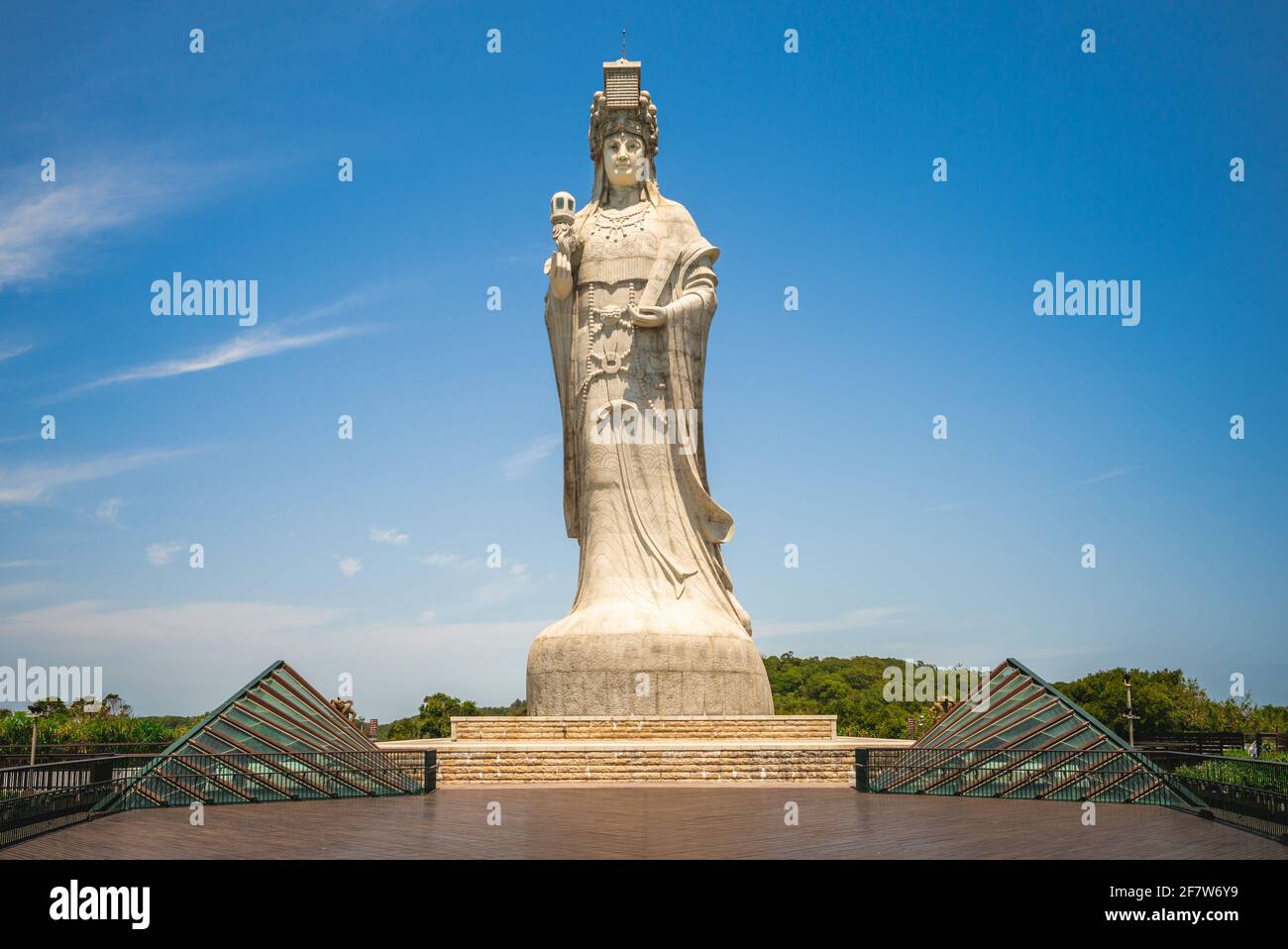 Statue des meeresgottes, mazu auf der Insel Nangan, matsu, taiwan Stockfoto