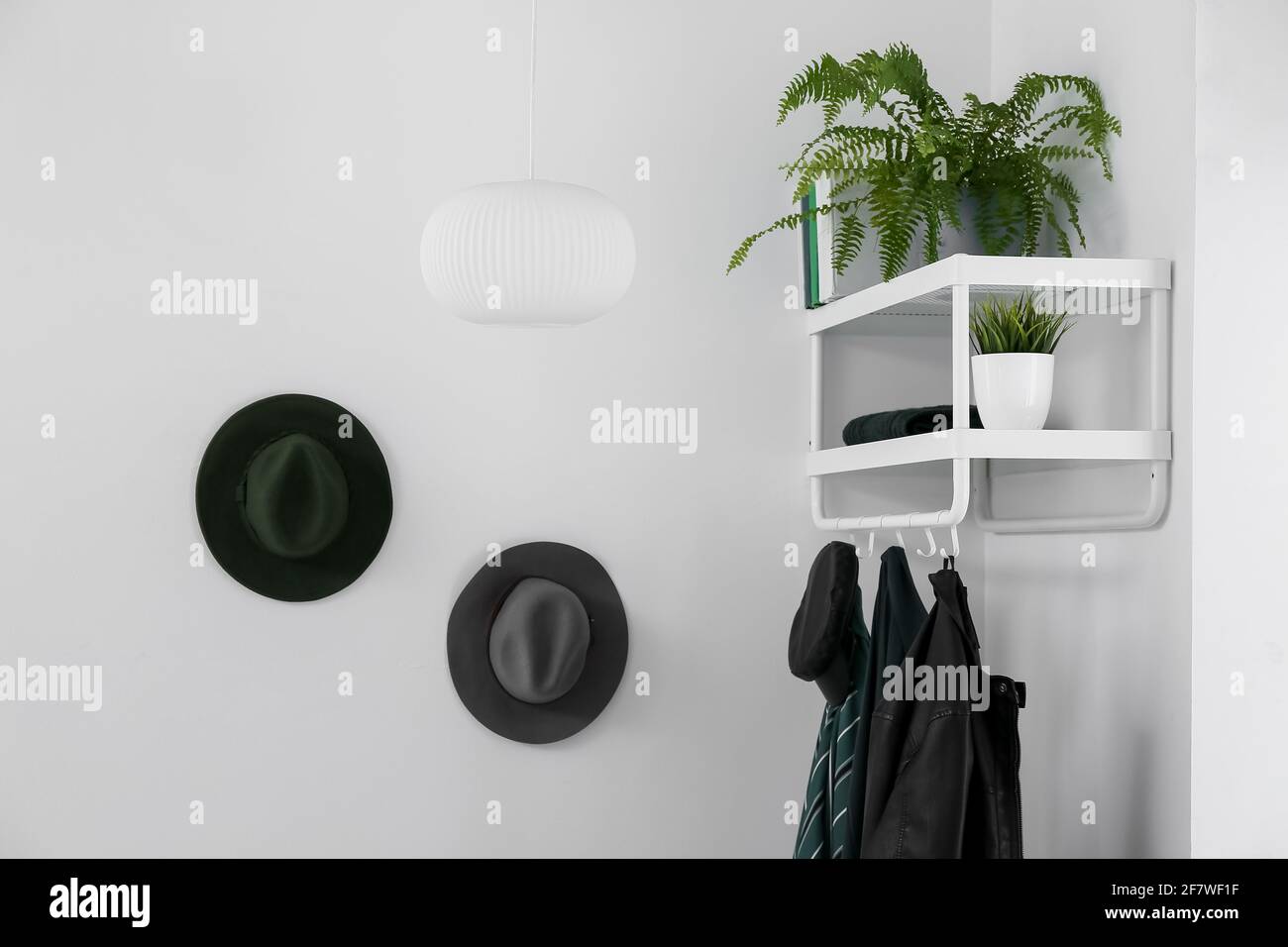 Stilvolles Interieur des modernen Flurs, Nahaufnahme Stockfoto