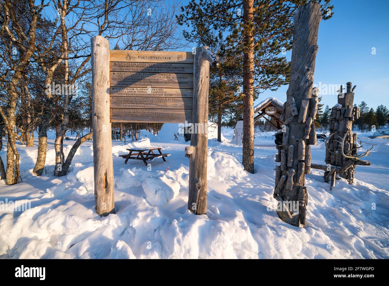 Im Ski- und Abenteuerzentrum Kiilopää, Sodankylä, Lappland, Finnland Stockfoto