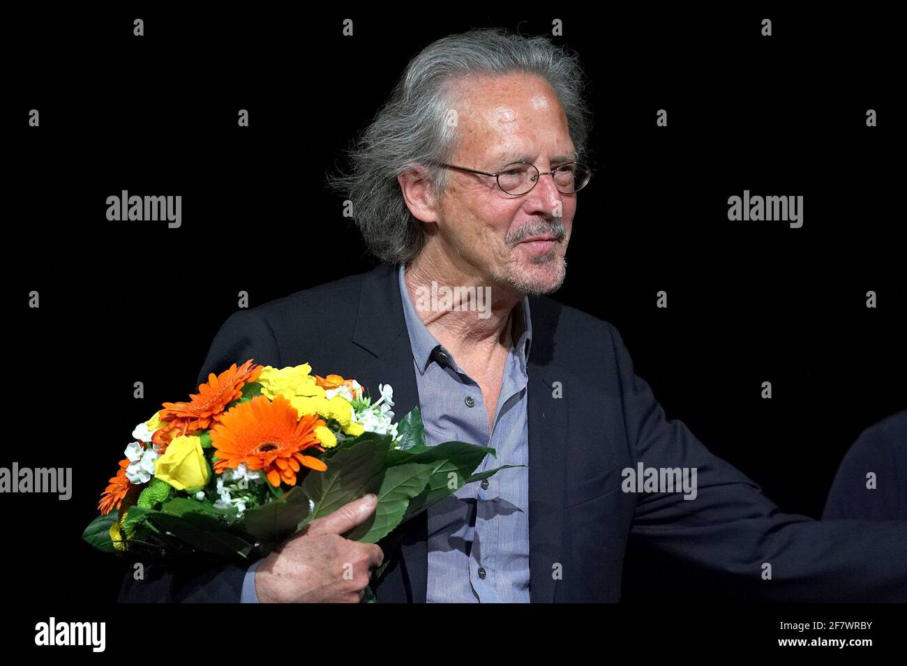 DEU, Deutschland, Mülheim an der Ruhr, 24.06.2012: Der Schriftsteller Peter Handke hat in der Mülheimer Stadthalle den Mülheimer Dramatikerpreis aufgenommen Stockfoto