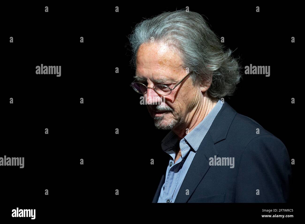 DEU, Deutschland, Mülheim an der Ruhr, 24.06.2012: Der Schriftsteller Peter Handke hat in der Mülheimer Stadthalle den Mülheimer Dramatikerpreis aufgenommen Stockfoto