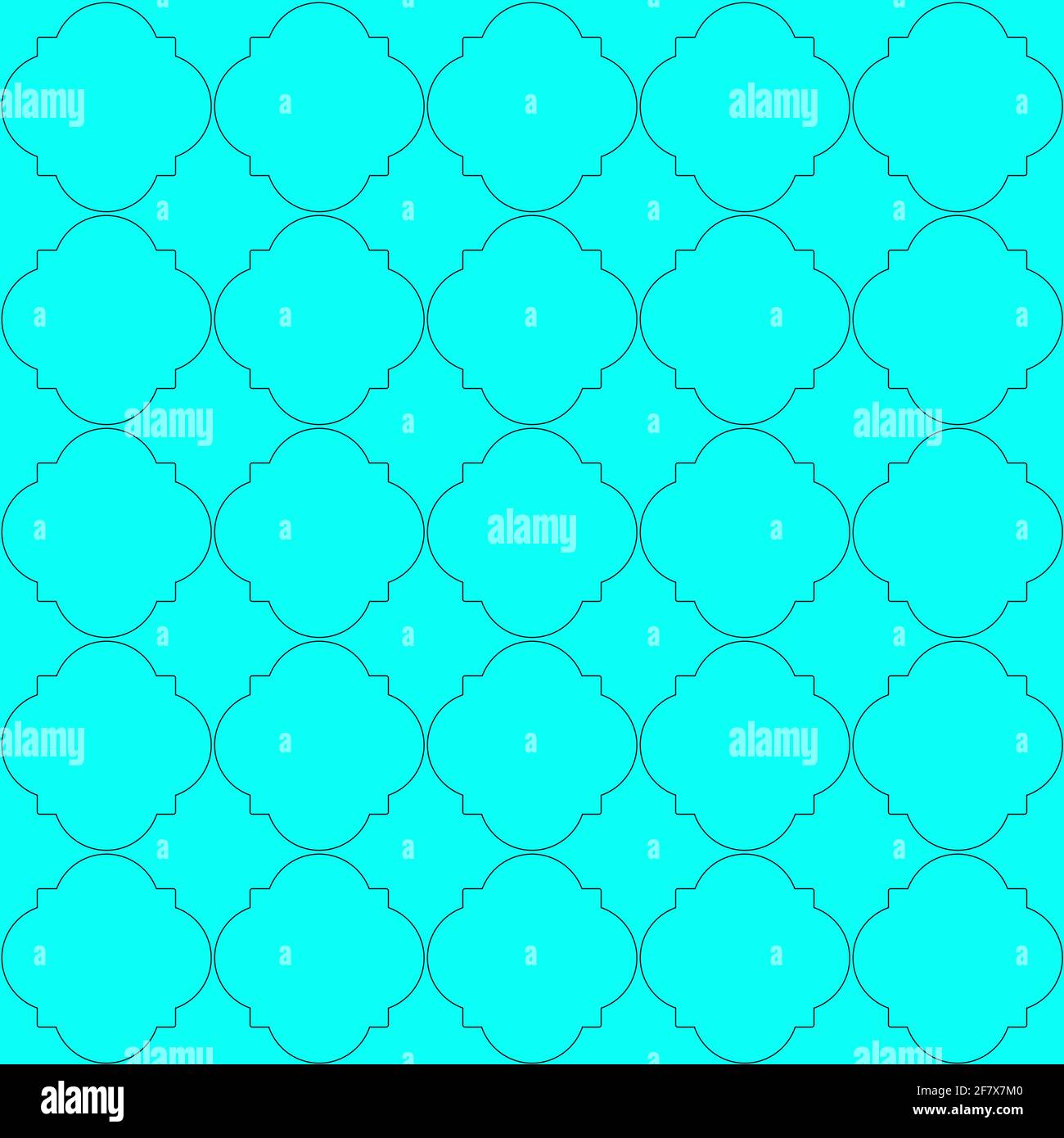 Illustration eines hellblauen Kleeblutes Stockfoto