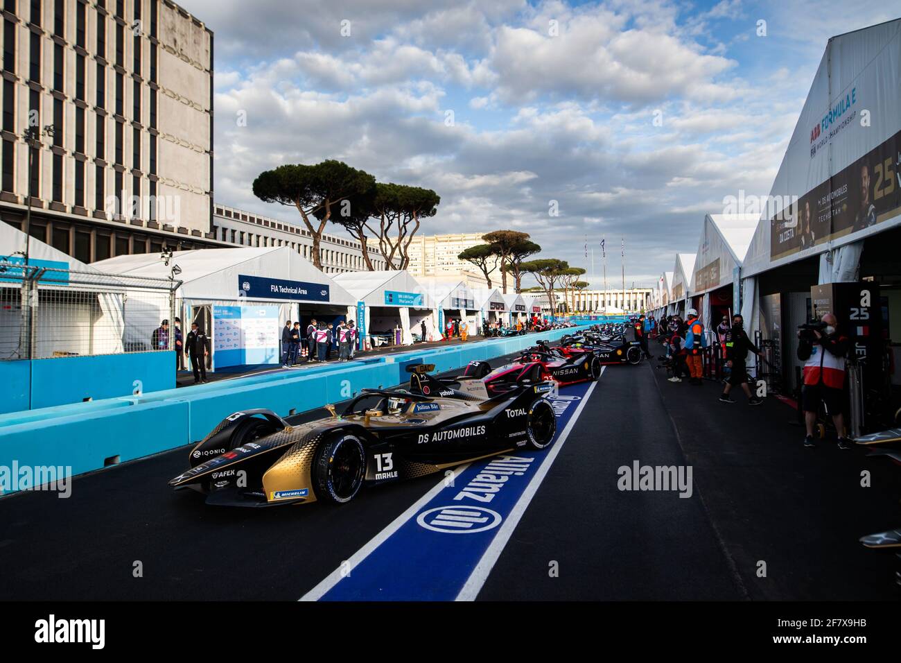 13 Da Costa Antonio Felix (por), DS Techeetah, DS E-Tense FE20, Aktion während des Rome ePrix 2021, 3. Lauf der Formel-E-Weltmeisterschaft 2020-21, auf dem Circuito Cittadino dell'EUR vom 9. Bis 11. April in Rom, Italien - Photo Germain Hazard / DPPI / LiveMedia Stockfoto