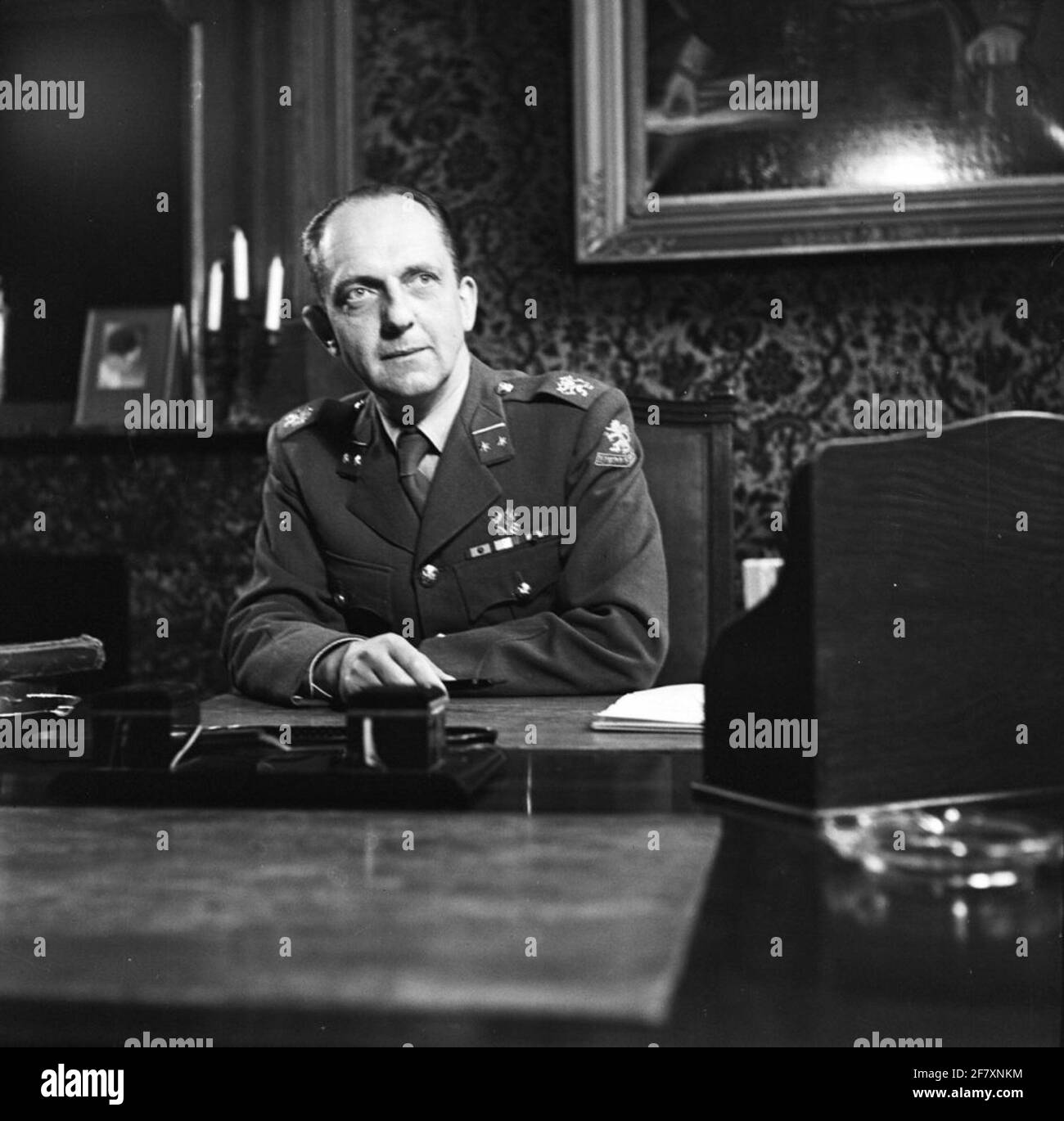 A. H.j.l Fievez, Oberstleutnant der General Staf im Zeitraum 1946-1948. Darüber hinaus bekleidete Herr Fievez verschiedene politische Funktionen. Stockfoto