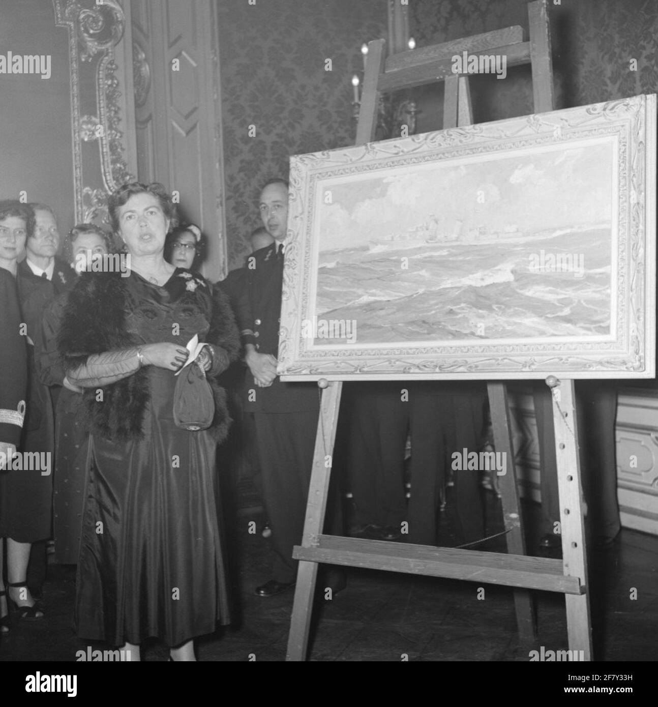 Flaggenoffizier Flagge weg Fotombotion (WND), Vizeadmiral Titular Royal Navy Reserve C.W. Heringa. Ist Teil der Objektserie AVDKM 54790 bis 54792 Stockfoto
