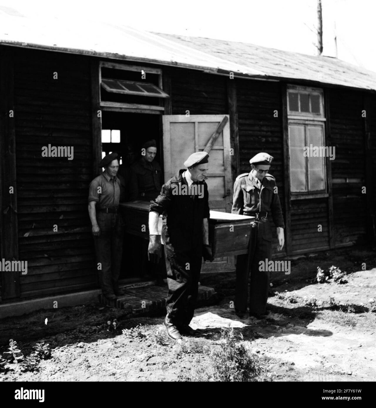 Ausgrabungen und Identifizierung von Kriegsopfern, Amersfoort Gebiet. Stockfoto