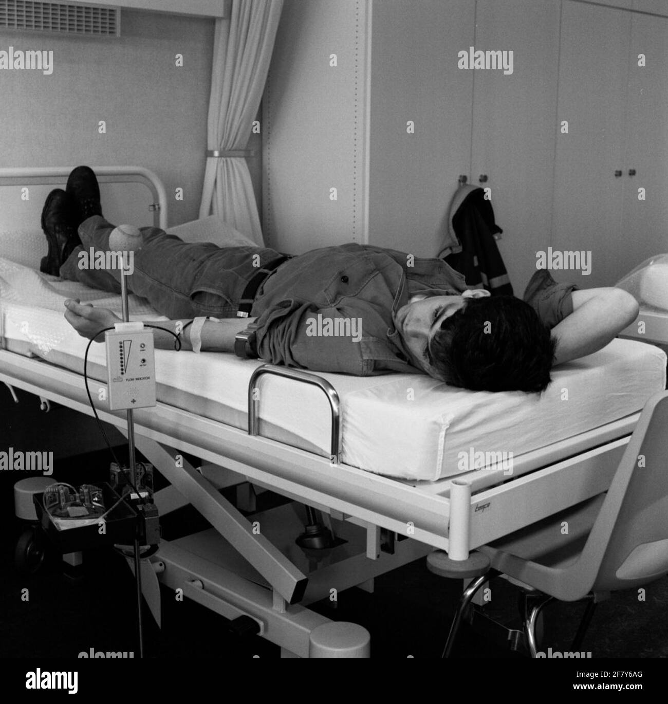 Blutspender in der zentralen Inspirationslast in Den Helder. Stockfoto