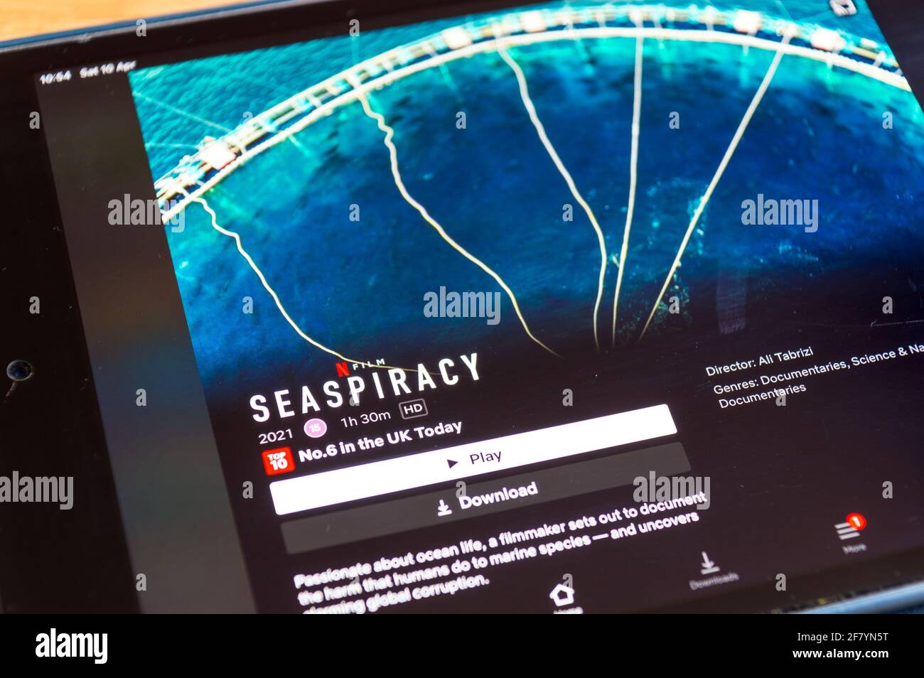 SeaPiracy eine umstrittene Dokumentation über den Videostreaming-Dienst Netflix Stockfoto