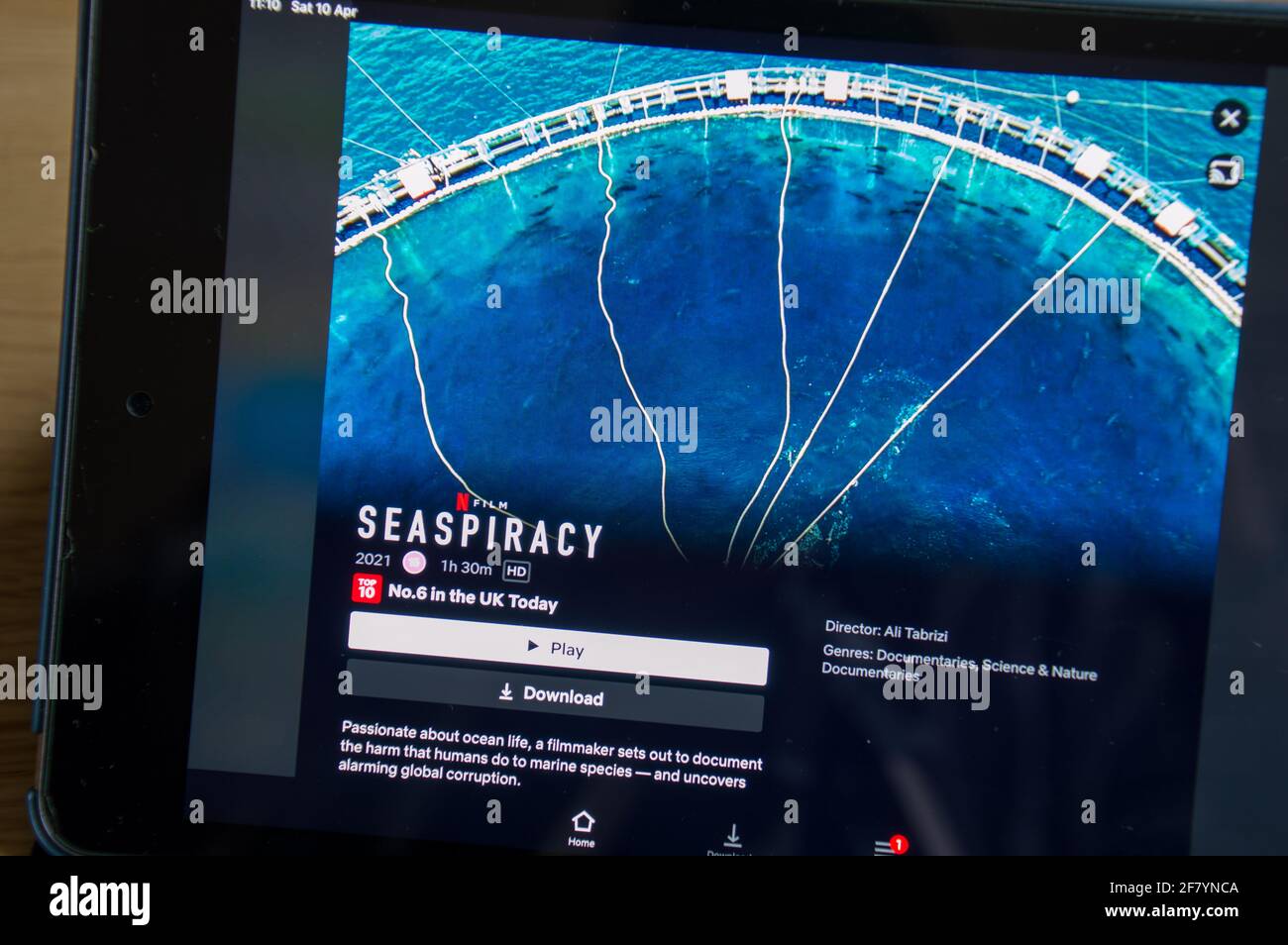 SeaPiracy eine umstrittene Dokumentation über den Videostreaming-Dienst Netflix Stockfoto