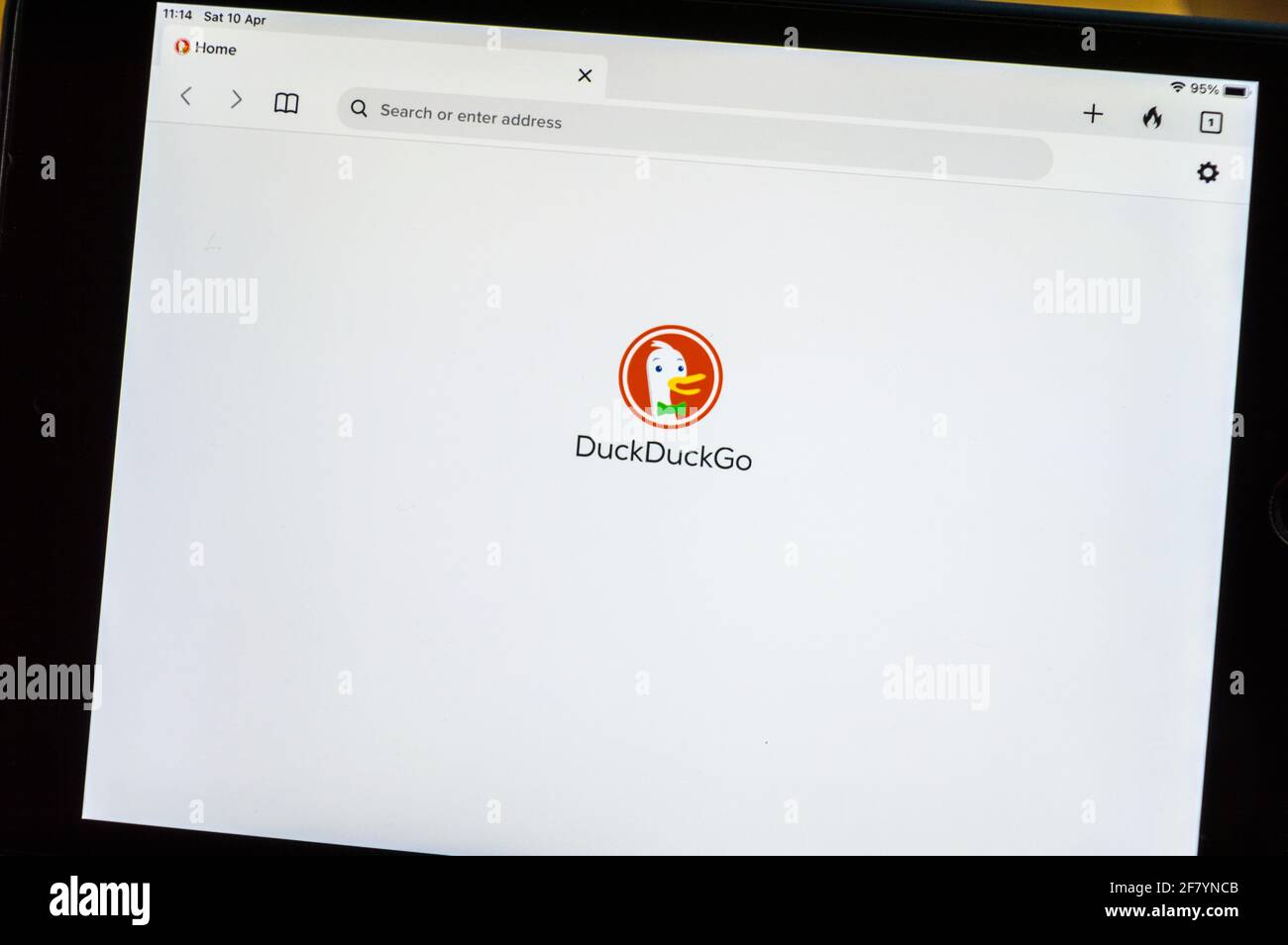 Duck Duck gehen Internet-Browser für nicht-Tracking-Browsing Stockfoto