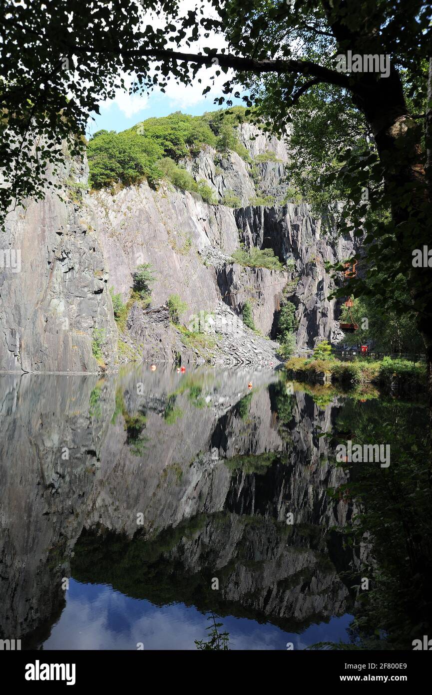 Vivian Quarry, Llanberis. Stockfoto