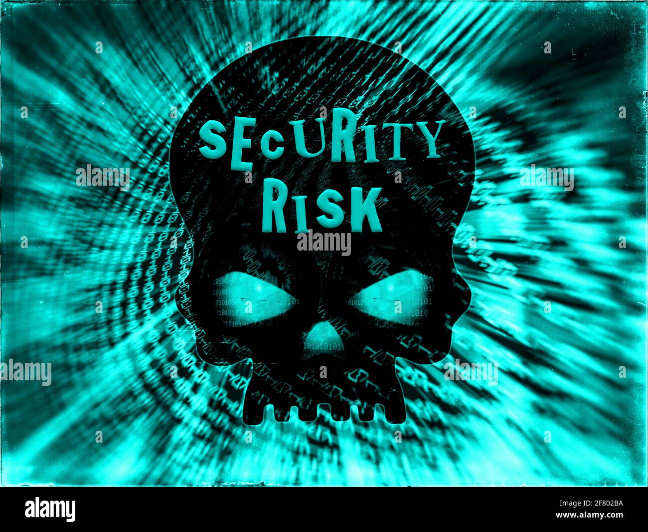 Sicherheitsrisiko, Sicherheitsschwächen, Sicherheitsleck, Computing, Technologie Stockfoto