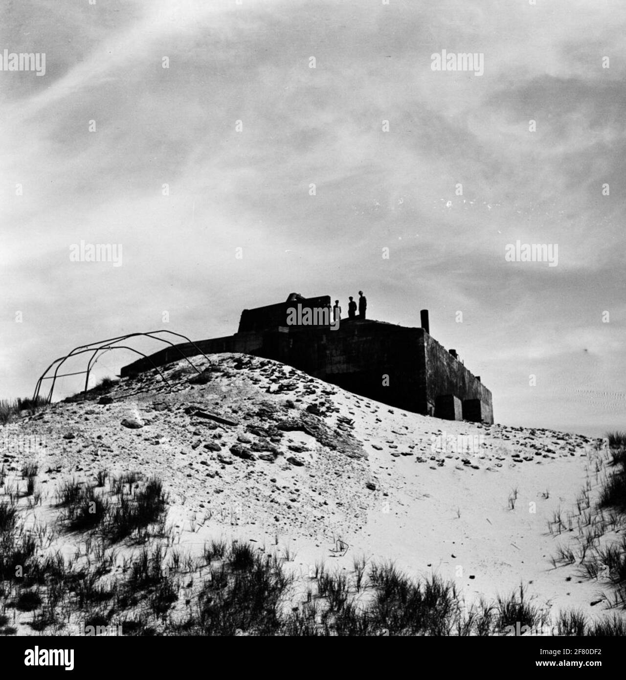 Aufhängungskassemat in Zanddijk-Batterie. Stockfoto