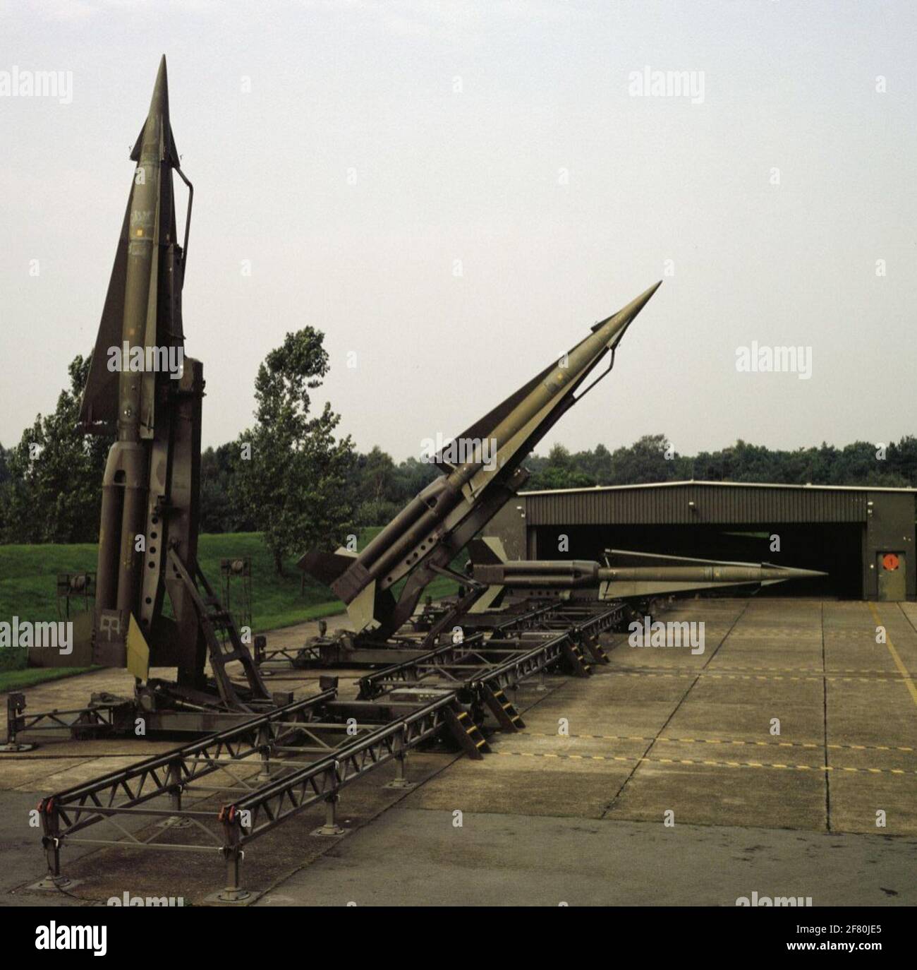 Nike Raketen auf dem Abschussbereich. Stockfoto