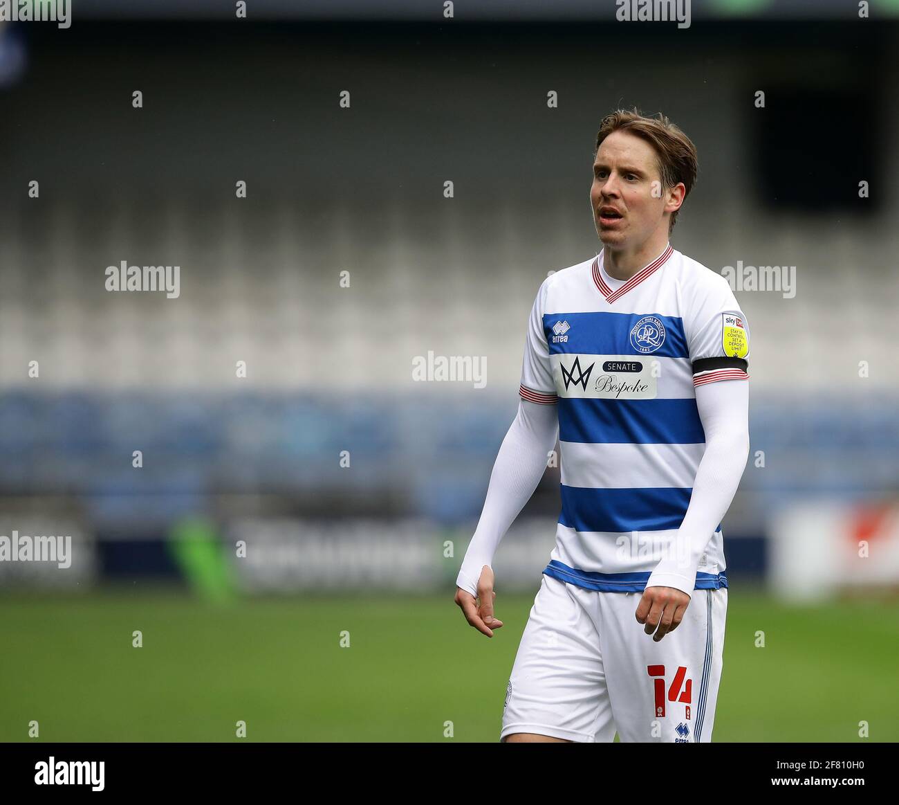 London, England, 10. April 2021. Stefan Johnasen von QPR während des Sky Bet Championship-Spiels im Loftus Road Stadium, London. Bildnachweis sollte lauten: David Klein / Sportimage Stockfoto