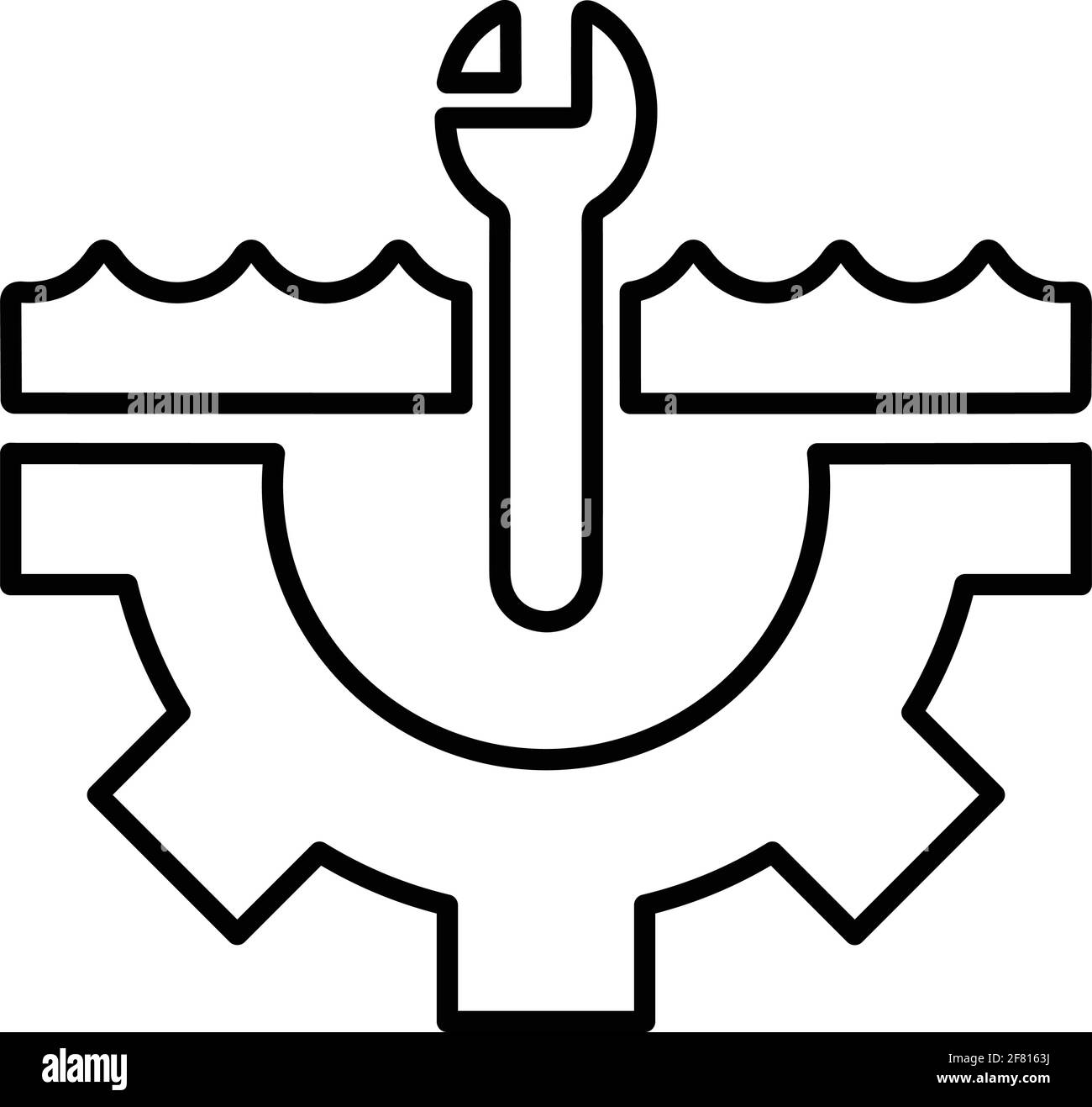 Rohrverschraubung, Sanitär-Service Icon ist bei der Gestaltung und Entwicklung von Websites, kommerzielle, Printmedien, Web oder jede Art von Design-Projekt. Vektor-il Stock Vektor