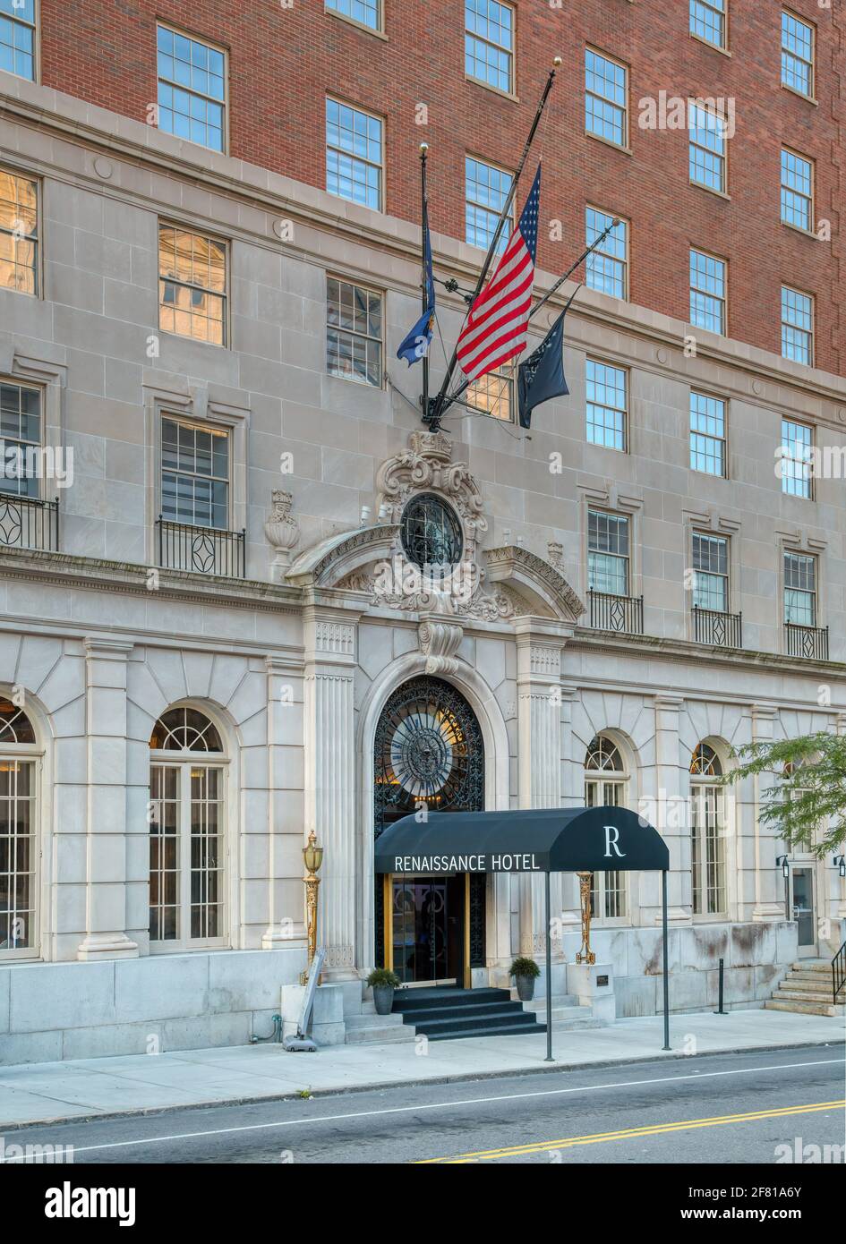 Renaissance Albany Hotel, ehemals De Witt Clinton Hotel, an der 142 State Street in der Innenstadt von Albany. Stockfoto