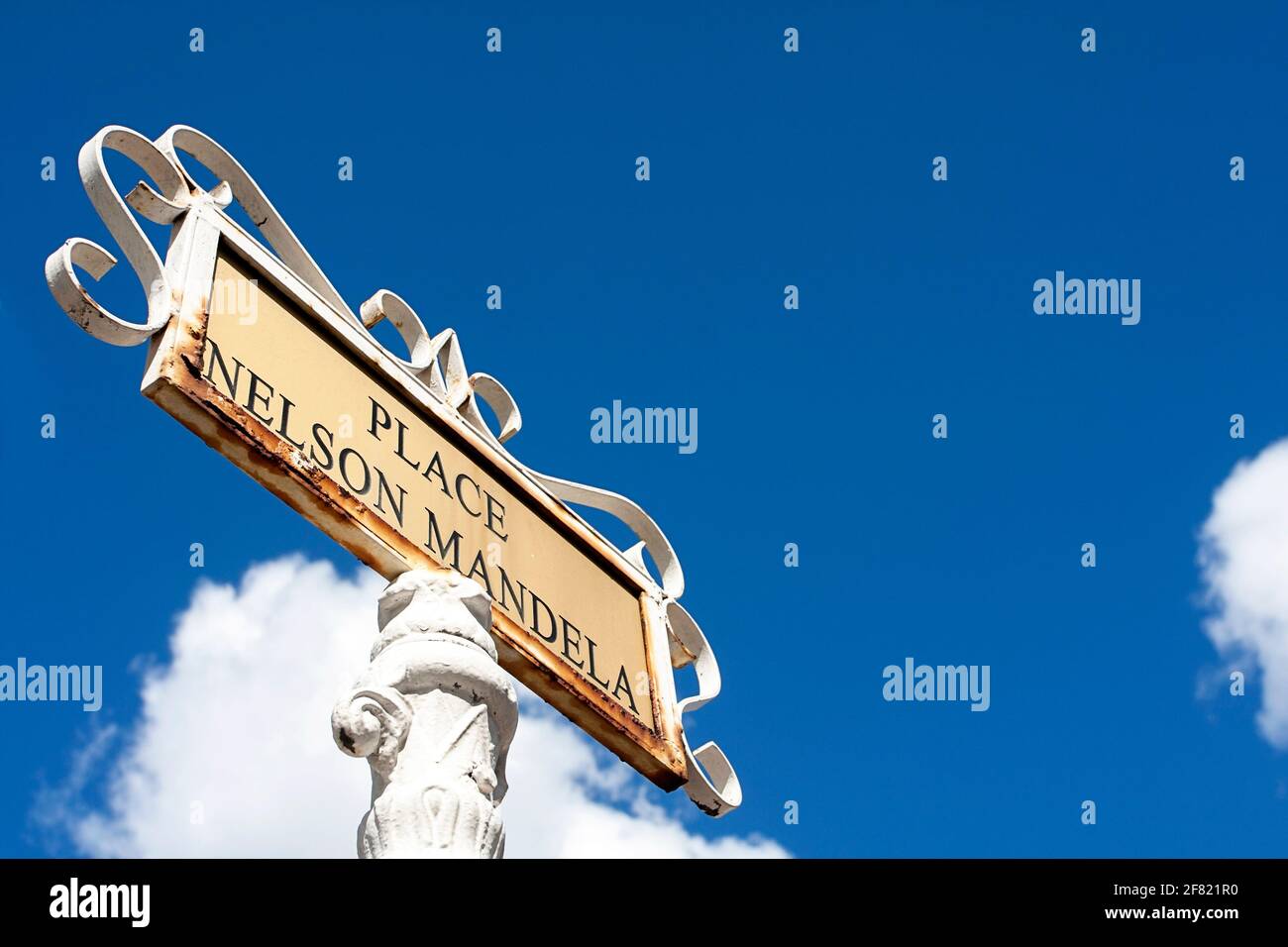 Schild für die Jummah Moschee Straße in Mauritius Stockfoto