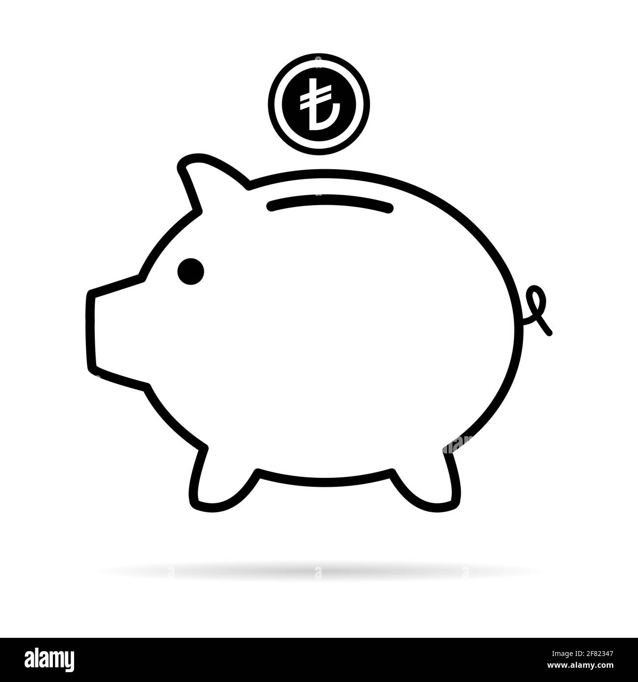 Sparschwein Flaches Symbol Zeichen Vektor Mit Turkischer Lira Web Symbol Geldeinkommen Wirtschaftliche Grafik Taste Stock Vektorgrafik Alamy