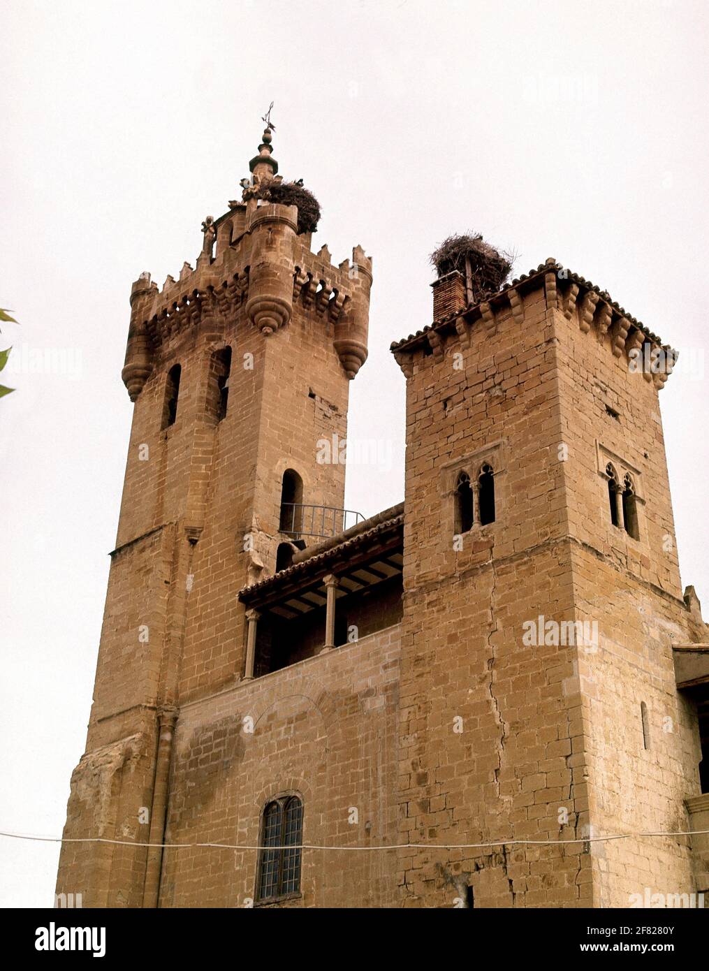 IGLESIA DEL SALVADOR DE EJEA DE LOS CABALLEROS. LAGE: IGLESIA DEL SALVADOR. EJEA DE LOS CABALLEROS. Saragossa Zaragoza. SPANIEN. Stockfoto