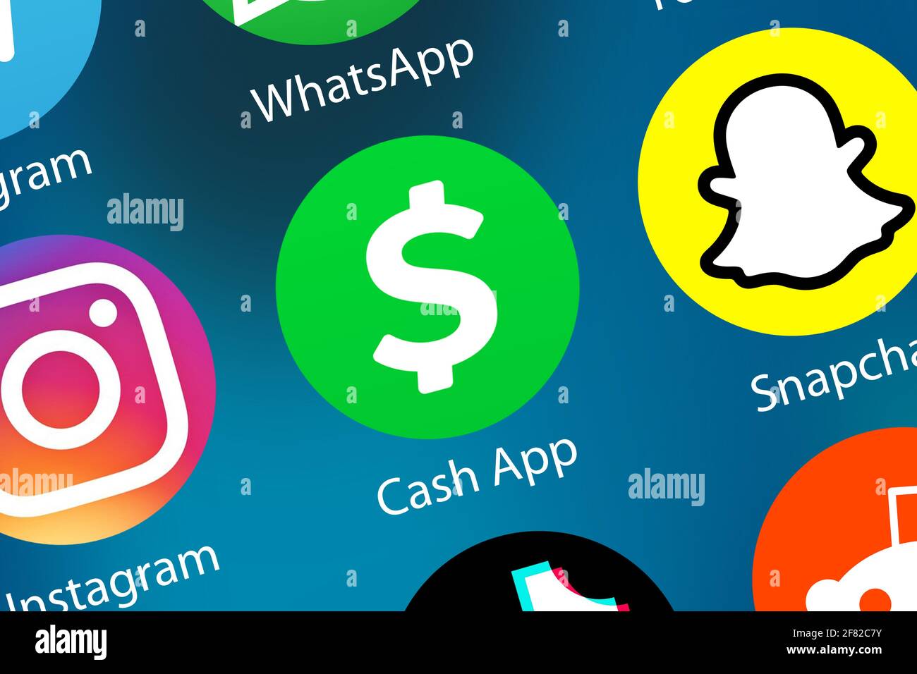 Stuttgart, 5. April 2021: Cash App Logo Geldtransfer Pay Payment Icon Mobile Payment Service im Internet in Stuttgart, Germa Stockfoto