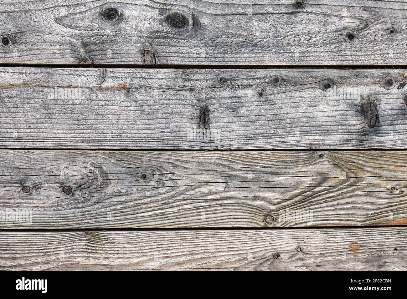 Hintergrund von einer verwitterten Dielenwand Stockfoto