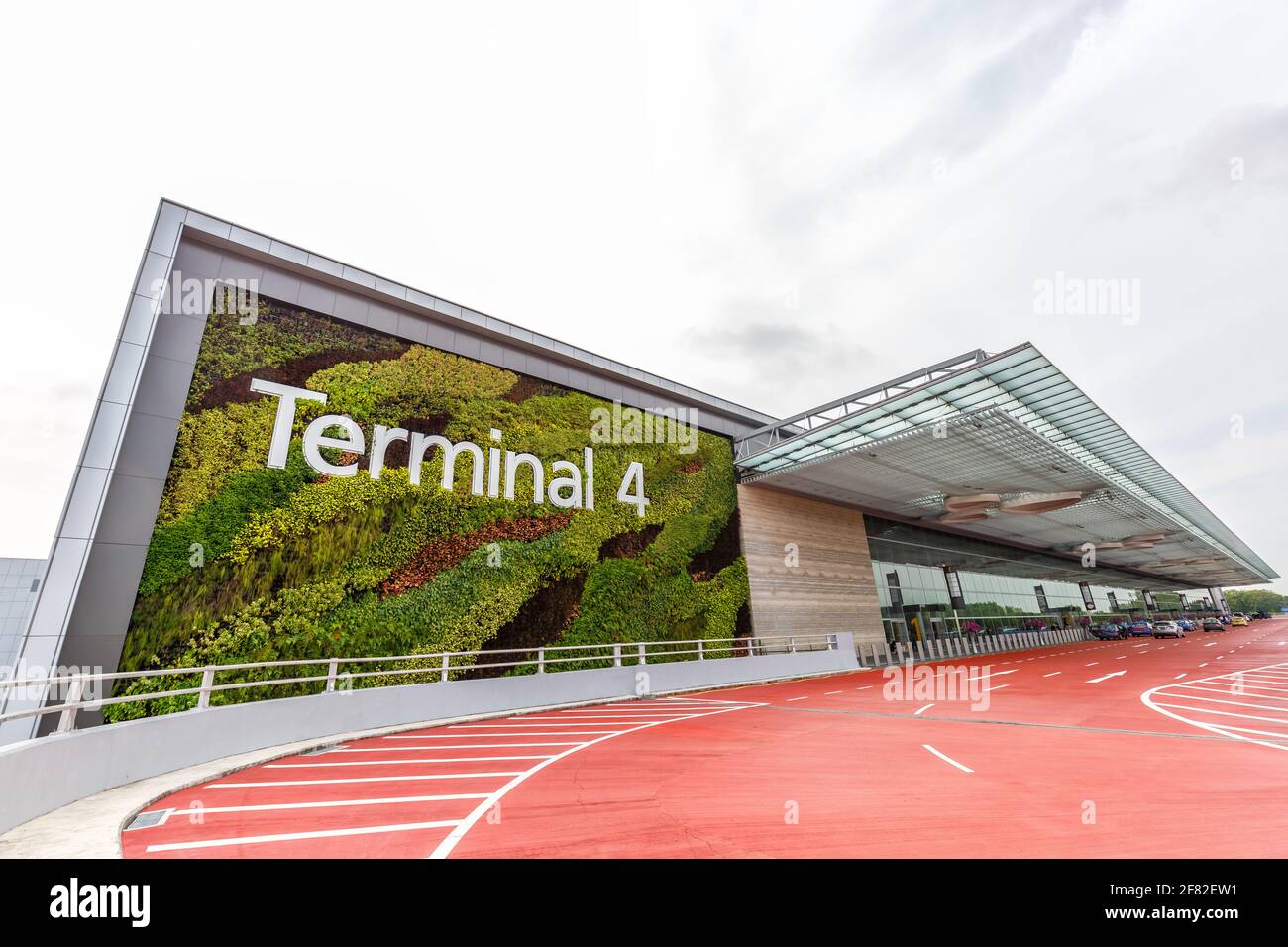 Changi, Singapur – 20. Januar 2018: Terminal 4 des Flughafens Changi (SIN) in Singapur. Stockfoto