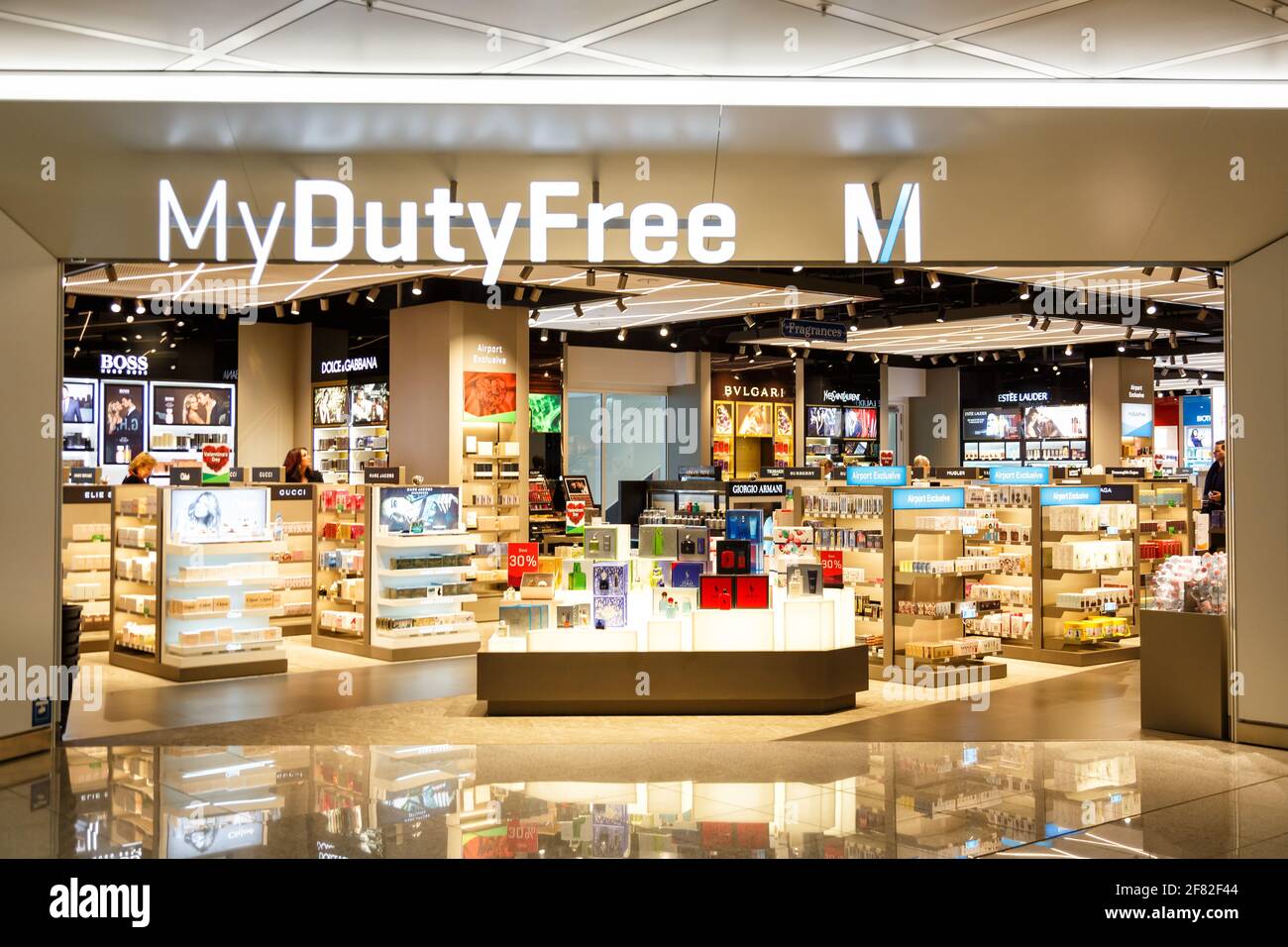 Flughafen München Shops Terminal 2 www.alamy.de