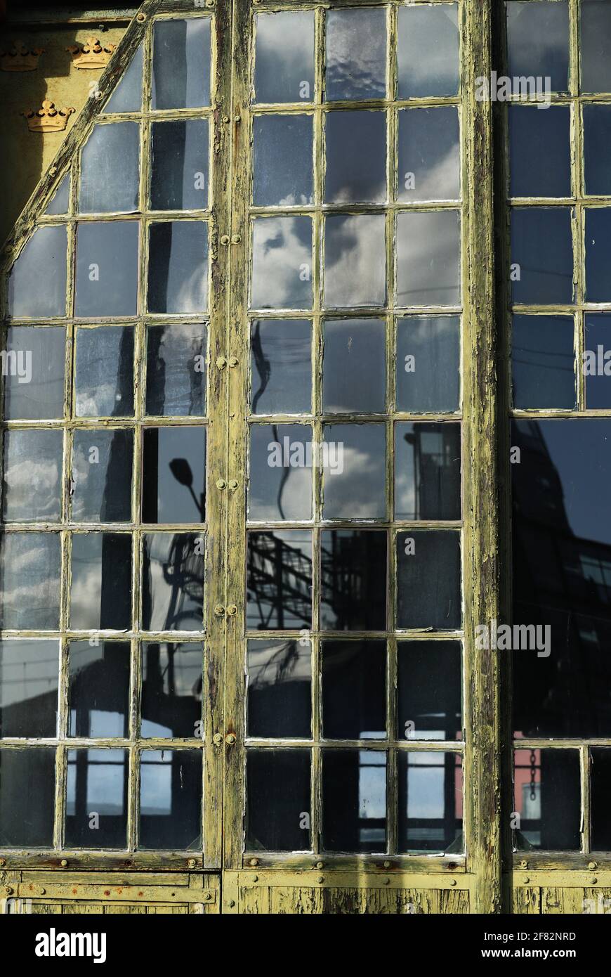 Ein altes Triebwerk, Linköping, Schweden. Stockfoto