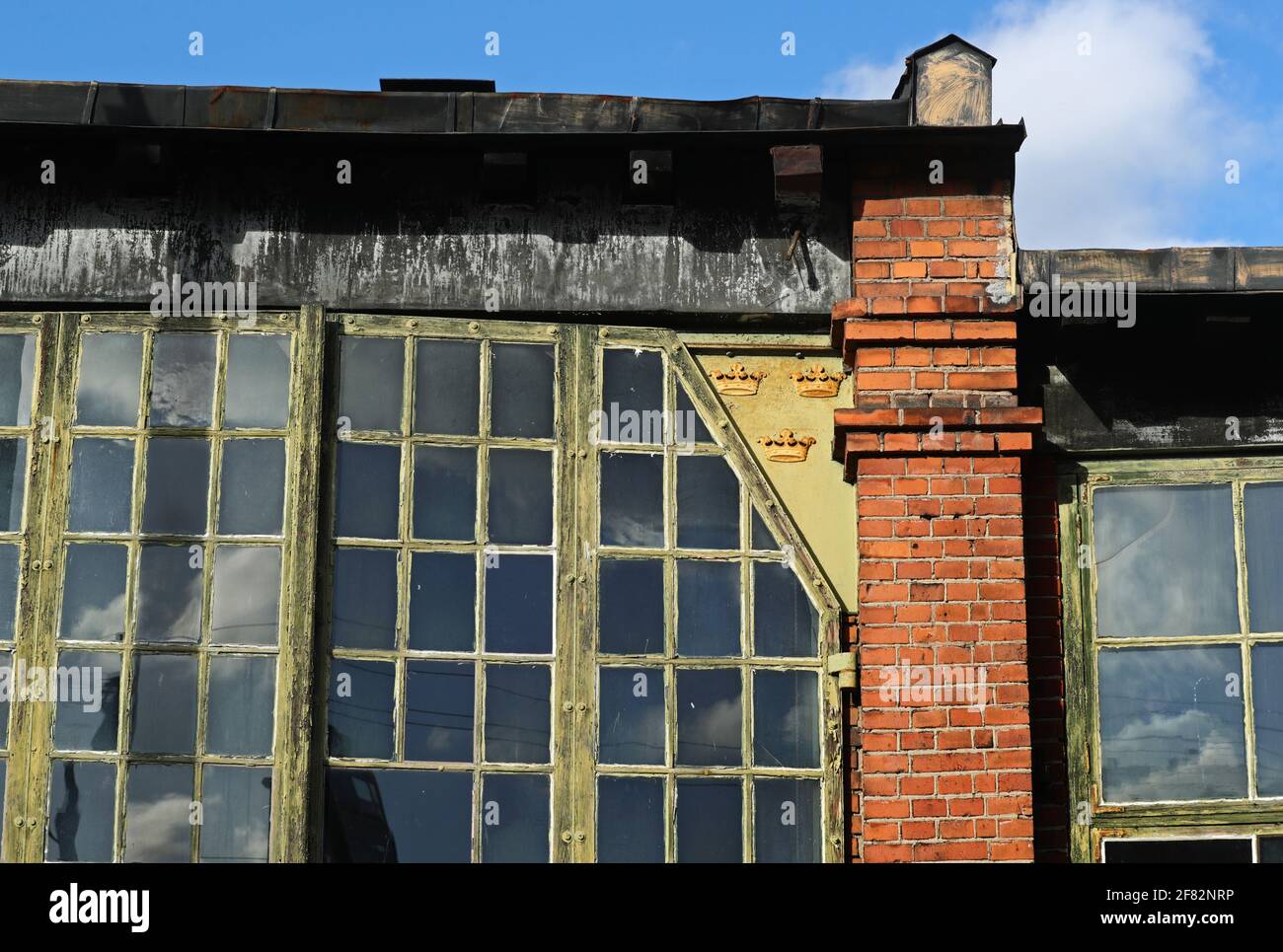 Ein altes Triebwerk, Linköping, Schweden. Stockfoto