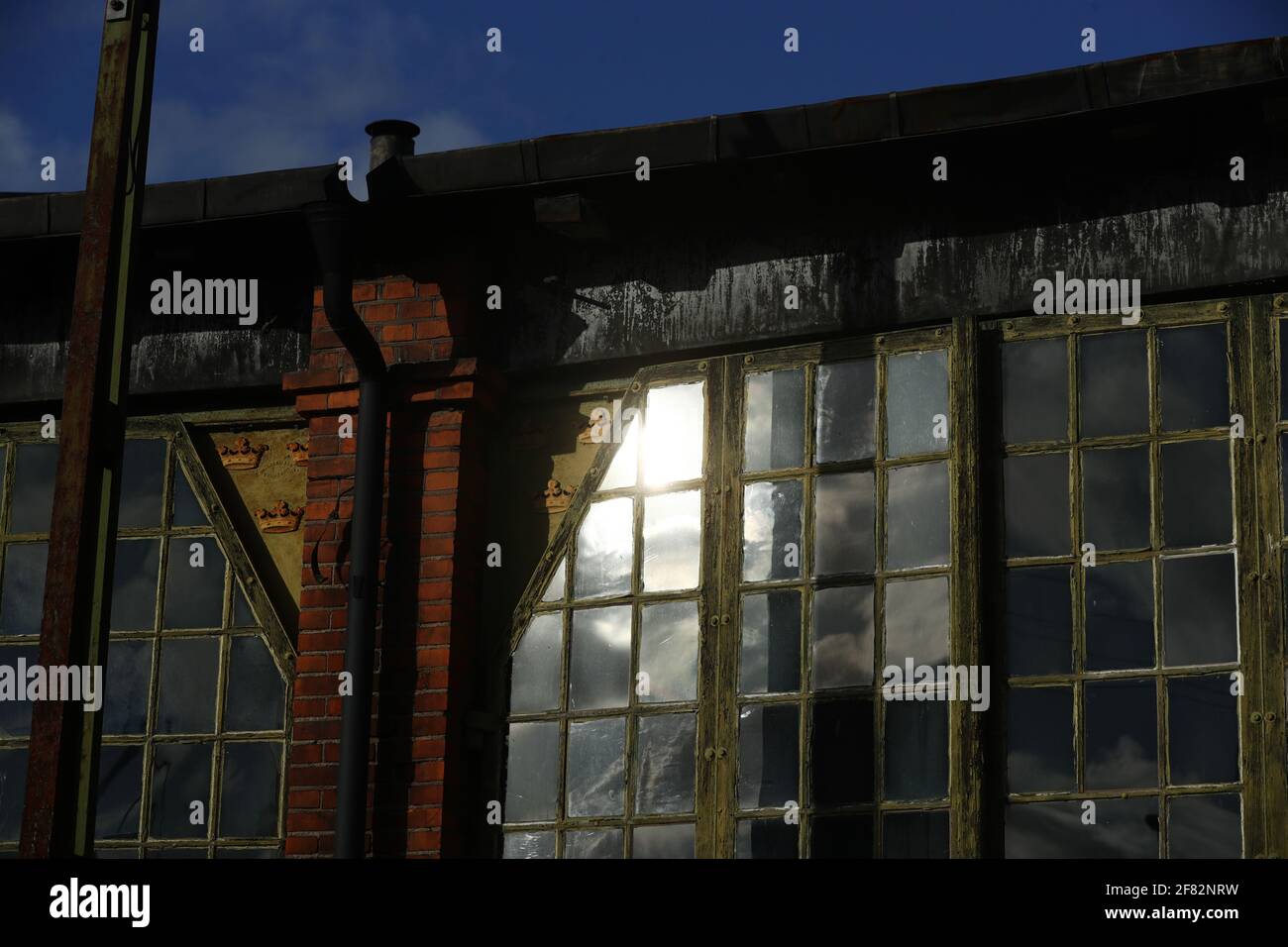 Ein altes Triebwerk, Linköping, Schweden. Stockfoto