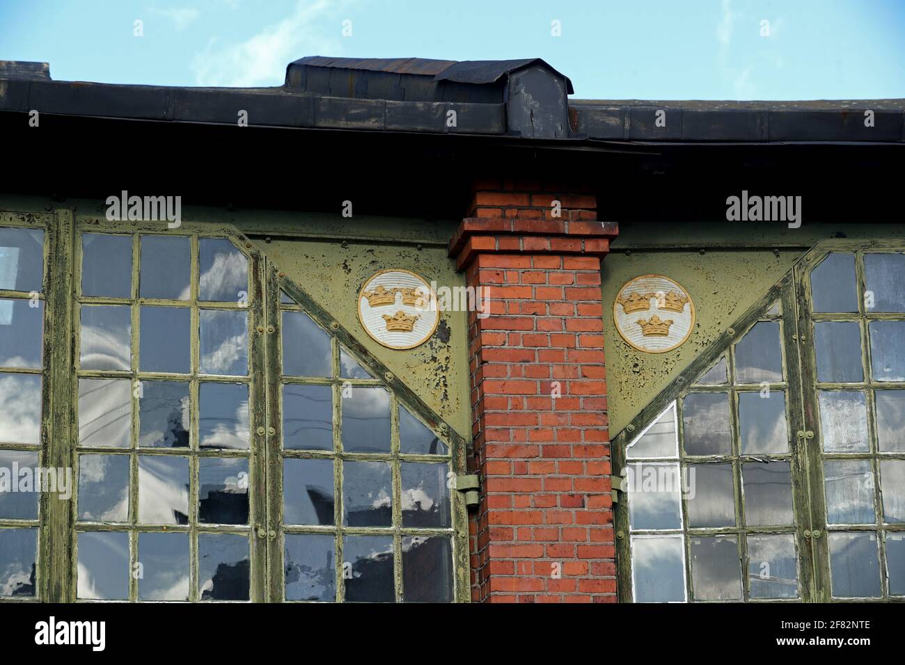 Ein altes Triebwerk, Linköping, Schweden. Stockfoto