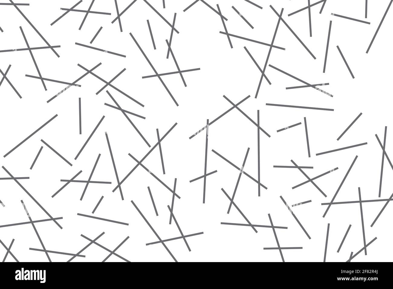 Abstraktes Hintergrundmuster mit kurzen Linien. Einfache, minimalistische und moderne Vektorkunst Stockfoto