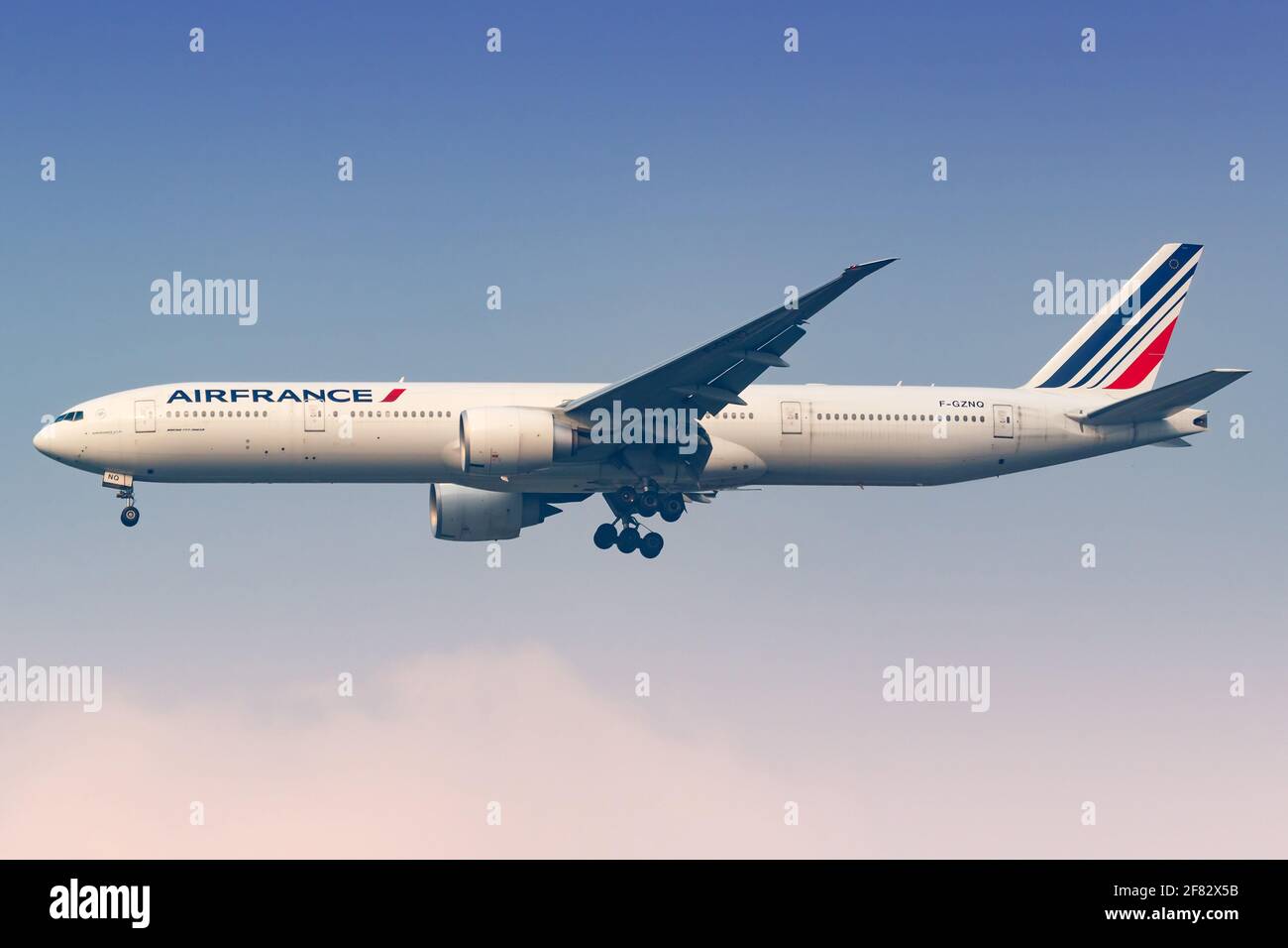 Bangkok, Thailand – 24. Januar 2018: AirFrance Boeing 777 am Flughafen Bangkok-Suvarnabhumi (BKK) in Thailand. Boeing ist ein Flugzeughersteller mit Sitz Stockfoto