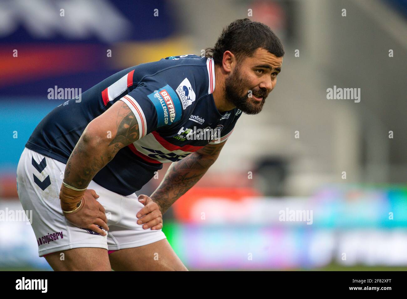 David Fifita (8) von Wakefield Trinity in , am 4/10/2021. (Foto von Craig Thomas/News Images/Sipa USA) Stockfoto