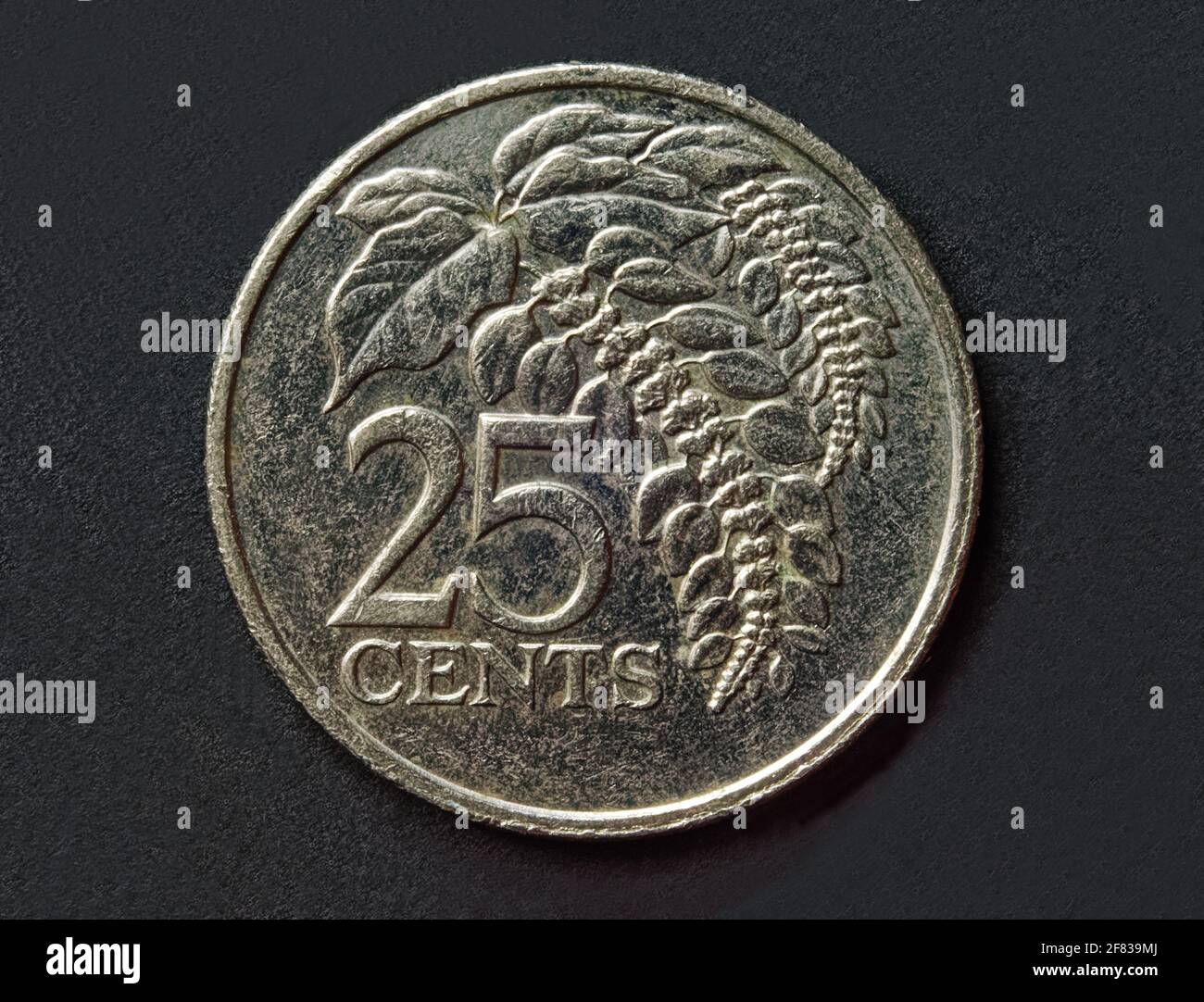 Fotomünzen Trinidad und Tobago, 25 Cent, 1997 Stockfoto
