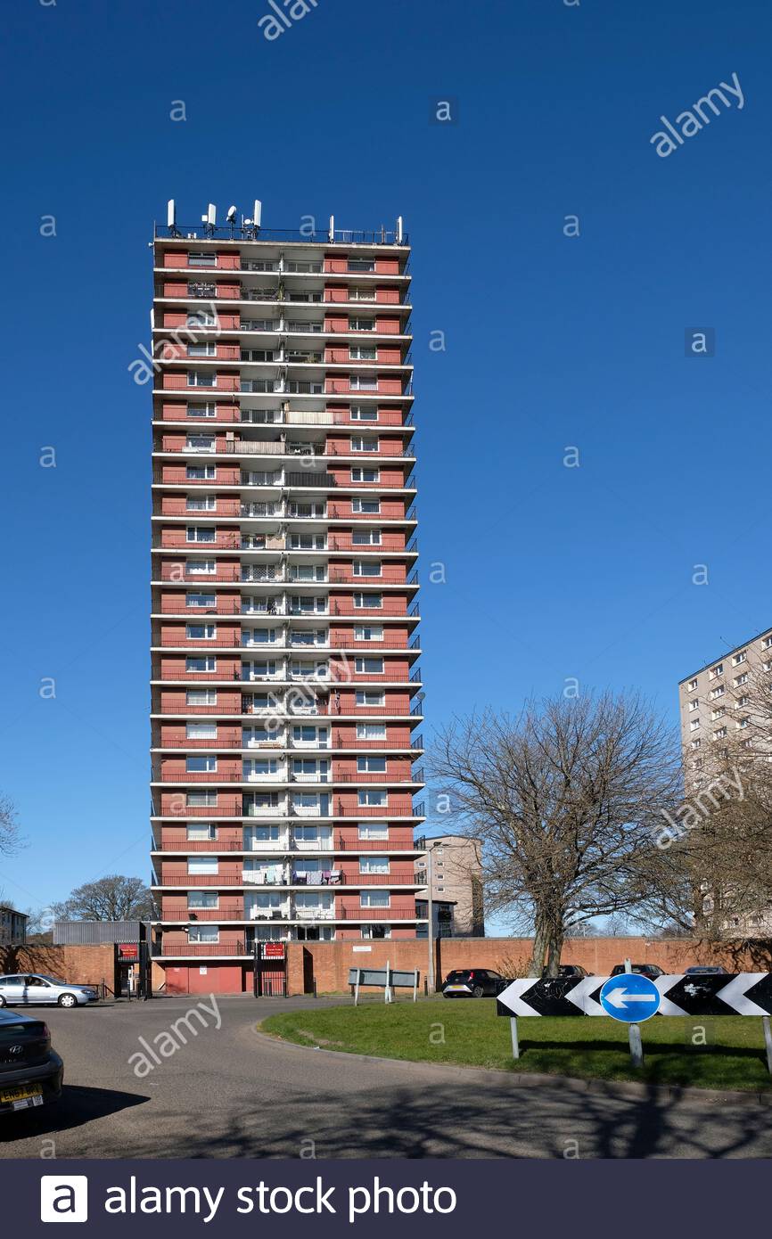 Martello Court, Muirhouse und Pennywell Tower Blocks, Edinburgh, Schottland Stockfoto