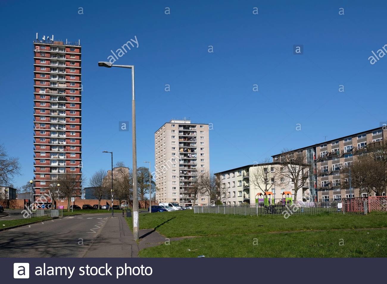 Martello Court, Muirhouse und Pennywell Tower Blocks, Edinburgh, Schottland Stockfoto