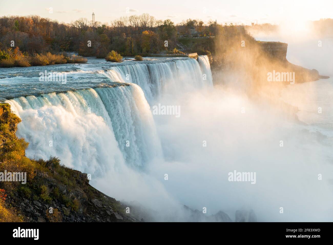 USA, NewYork, Niagara Falls, die American Falls Stockfoto