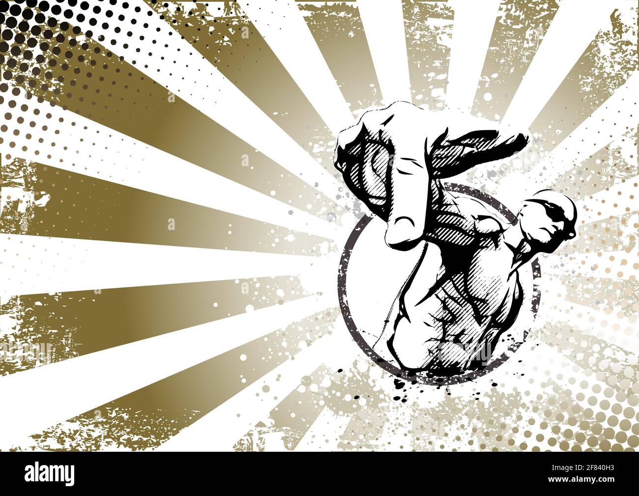 Rapper Vektor-Illustration auf grungy Hintergrund Stock Vektor